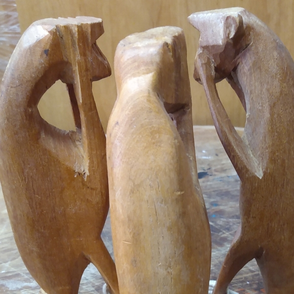 Wooden 3 Monkeys - Picture 4 of 4